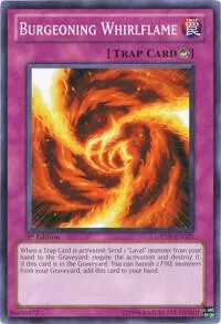 Burgeoning Whirlflame GENF-EN072 1st Edition Yu-Gi-Oh card from Generation Force