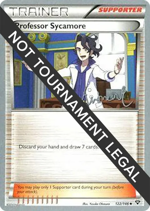Professor Sycamore - 2014 Andrew Estrada #122/146 Pokémon card from World Championship Decks