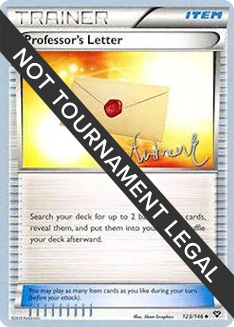 Professor's Letter - 2014 Andrew Estrada #123/146 Pokémon card from World Championship Decks