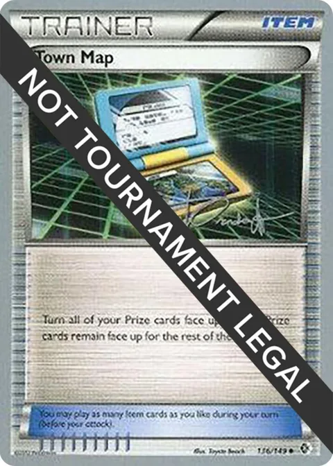 Town Map - 2014 Trent Orndorff #136/149 Pokémon card from World Championship Decks