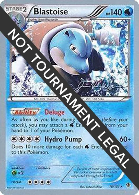 Blastoise - 2015 Jacob Van Wagner #16/101 Pokémon card from World Championship Decks