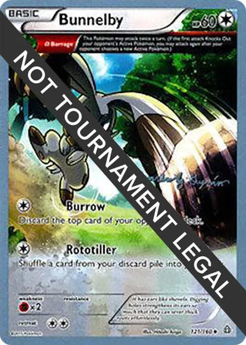 Bunnelby - 2015 Alejandro Ng-Guzman #121/160 Pokémon card from World Championship Decks
