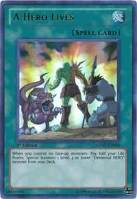 A Hero Lives GENF-EN098 Unlimited Yu-Gi-Oh card from Generation Force