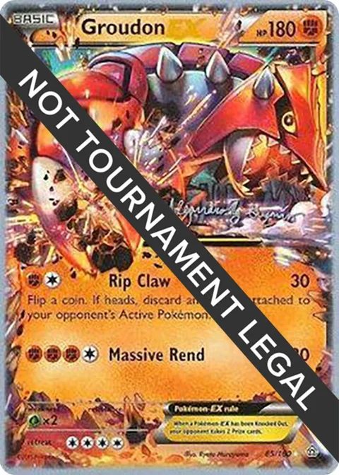 Groudon EX - 2015 Alejandro Ng-Guzman #85/160 Pokémon card from World Championship Decks