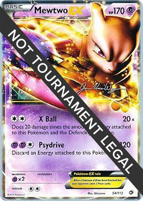 Mewtwo EX - 2015 Jacob Van Wagner #54/113 Pokémon card from World Championship Decks