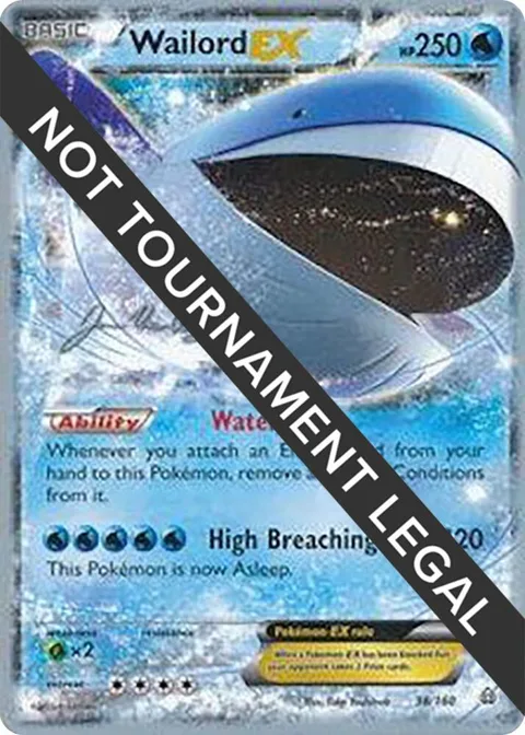 Wailord EX - 2015 Jacob Van Wagner #38/160 Pokémon card from World Championship Decks