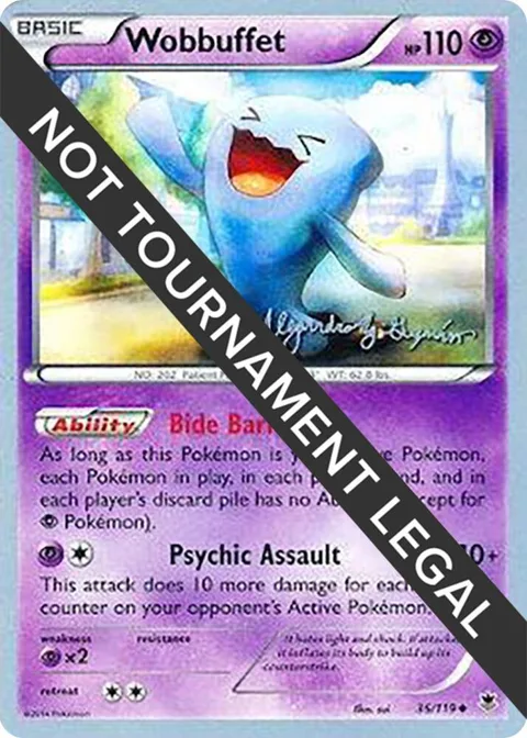 Wobbuffet - 2015 Alejandro Ng-Guzman #36/119 Pokémon card from World Championship Decks