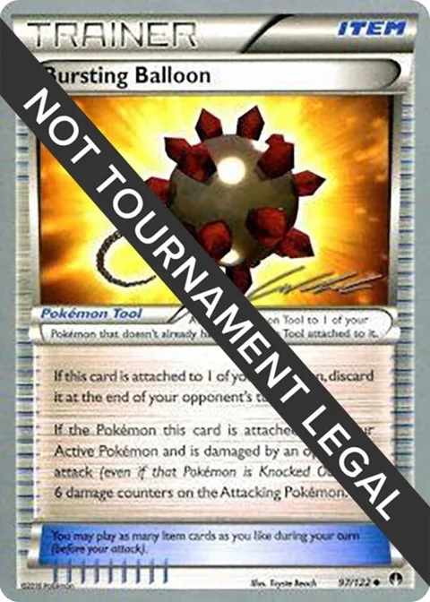 Bursting Balloon - 2016 Cody Walinski #97/122 Pokémon card from World Championship Decks