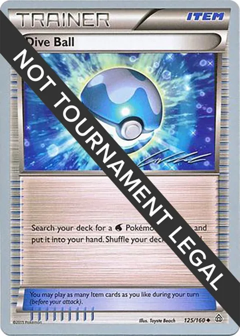 Dive Ball - 2016 Cody Walinski #125/160 Pokémon card from World Championship Decks