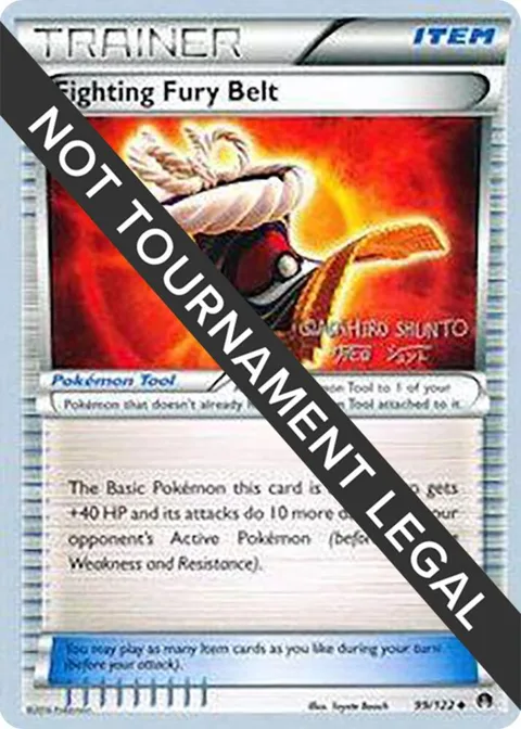 Fighting Fury Belt - 2016 Shunto Sadahiro #99/122 Pokémon card from World Championship Decks