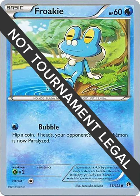 Froakie - 2016 Cody Walinski #38/122 Pokémon card from World Championship Decks