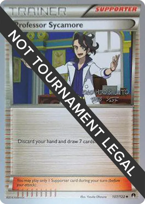 Professor Sycamore - 2016 Shunto Sadahiro #107/122 Pokémon card from World Championship Decks