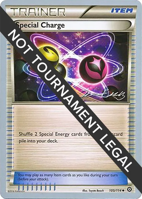 Special Charge - 2016 Jesper Eriksen #105/114 Pokémon card from World Championship Decks