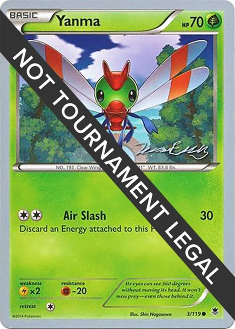 Yanma - 2016 Jesper Eriksen #3/119 Pokémon card from World Championship Decks