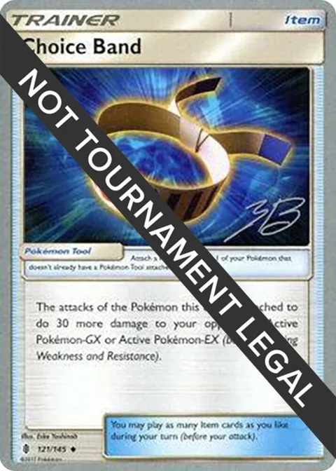 Choice Band - 2017 Zachary Bokhari #121/145 Pokémon card from World Championship Decks