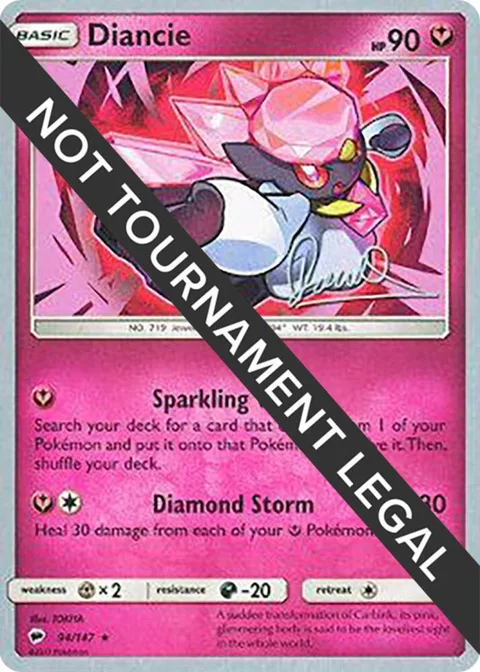 Diancie - 2017 Diego Cassiraga #94/147 Pokémon card from World Championship Decks