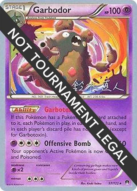 Garbodor 57 - 2017 Naoto Suzuki #57/122 Pokémon card from World Championship Decks