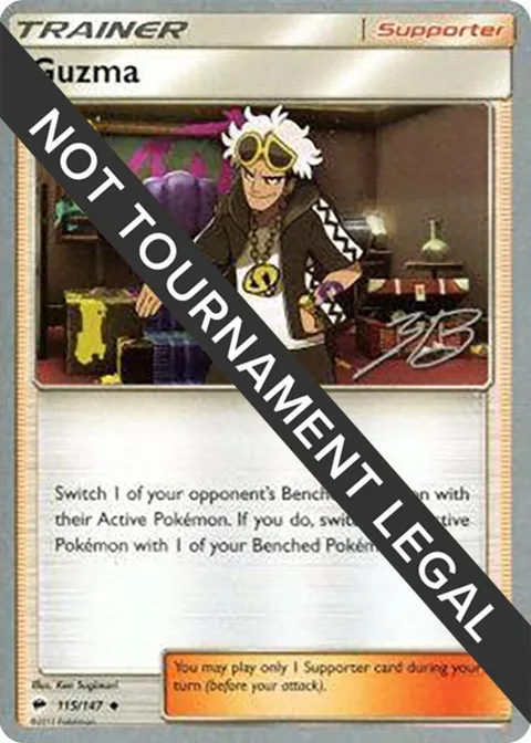 Guzma - 2017 Zachary Bokhari #115/147 Pokémon card from World Championship Decks