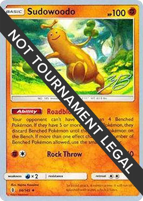Sudowoodo - 2017 Zachary Bokhari #66/145 Pokémon card from World Championship Decks