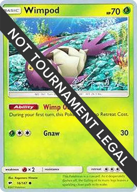 Wimpod - 2017 Naoko Suzuki #16/147 Pokémon card from World Championship Decks