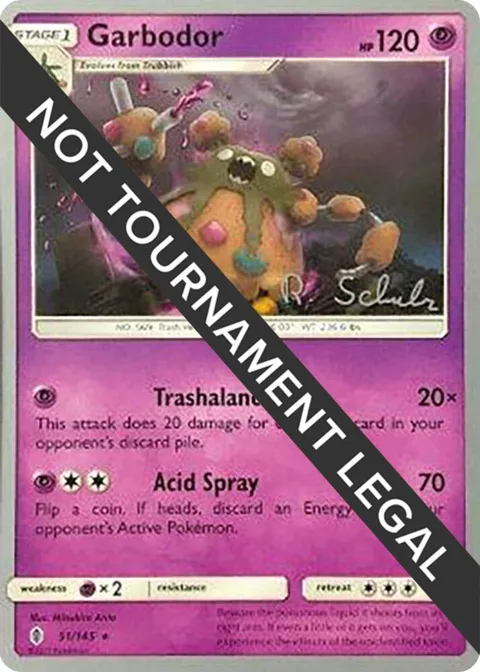 Garbodor 51 - 2018 Robin Schulz #51/145 Pokémon card from World Championship Decks