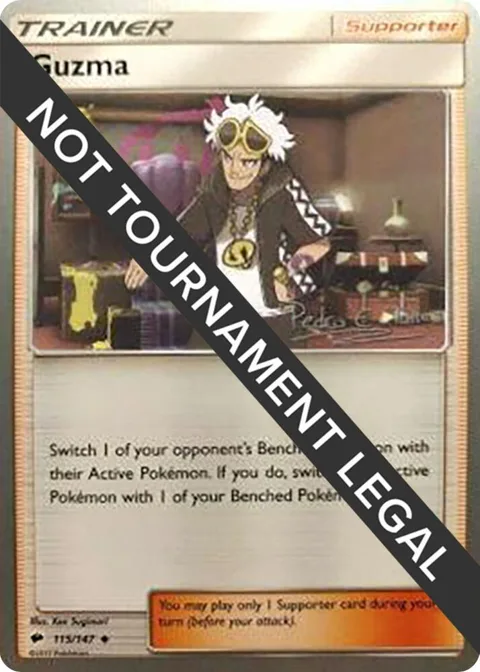 Guzma - 2018 Pedro Eugenio Torres #115/147 Pokémon card from World Championship Decks