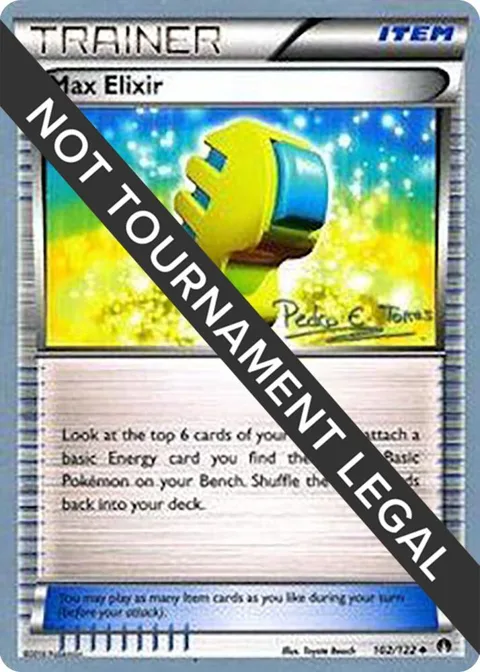 Max Elixir - 2018 Pedro Eugenio Torres #102/122 Pokémon card from World Championship Decks