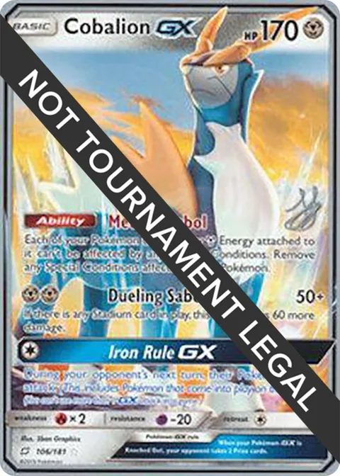 Cobalion GX - 2019 Henry Brand #106/181 Pokémon card from World Championship Decks