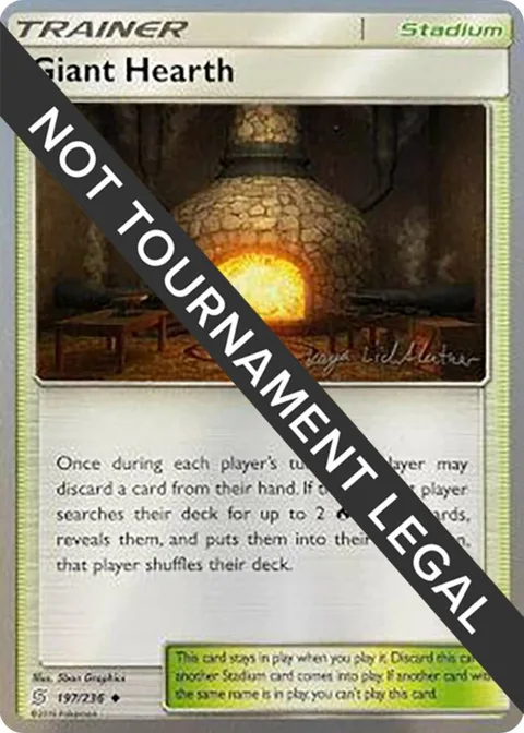 Giant Hearth - 2019 Kaya Lichtleitner #197/236 Pokémon card from World Championship Decks