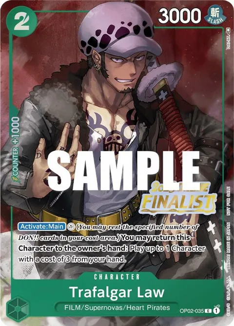 Trafalgar Law Online Regional 2023 [Finalist] OP02-035 One Piece card from One Piece Promotion Cards