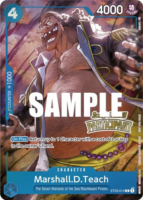 Marshall.D.Teach Online Regional 2023 [Participant] ST03-014 One Piece card from One Piece Promotion Cards