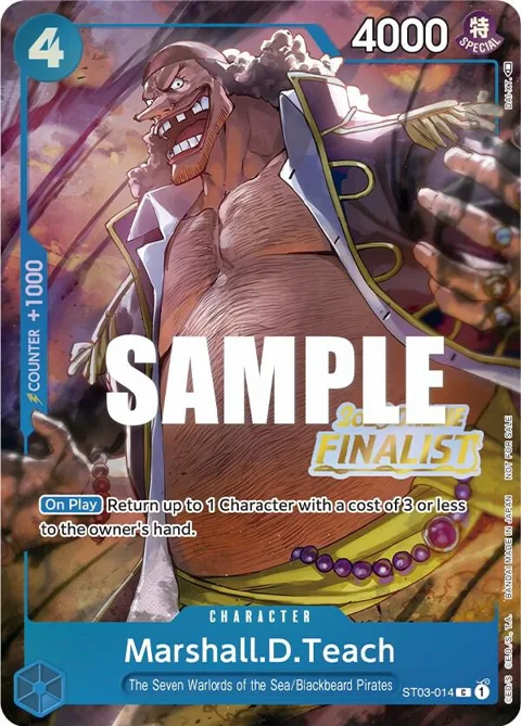 Marshall.D.Teach Online Regional 2023 [Finalist] ST03-014 One Piece card from One Piece Promotion Cards