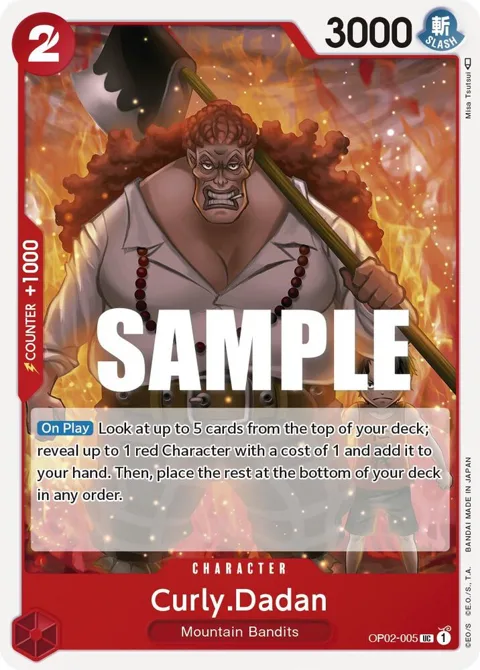 Curly.Dadan OP02-005 One Piece card from Paramount War