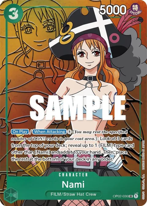 Nami Alt Art OP02-036 One Piece card from Paramount War