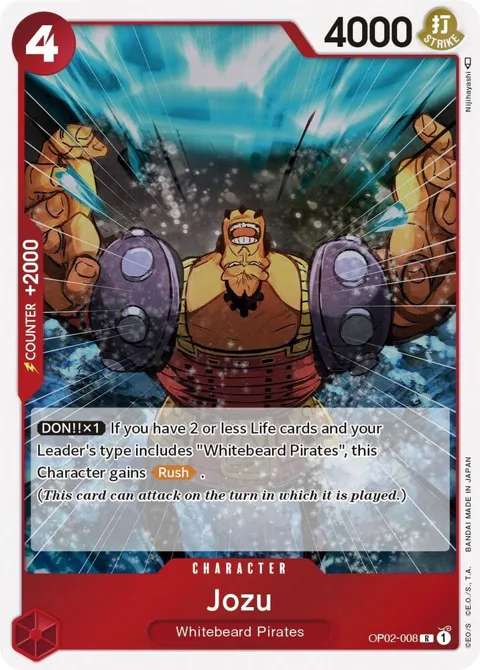 Jozu OP02-008 OP02 One Piece card from Paramount War