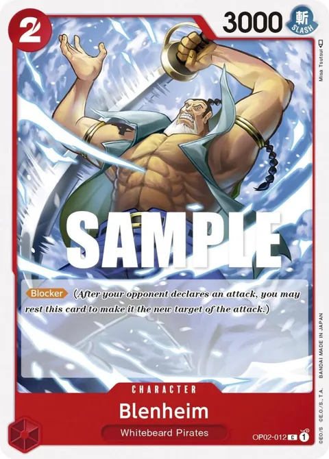 Blenheim OP02-012 One Piece card from Paramount War