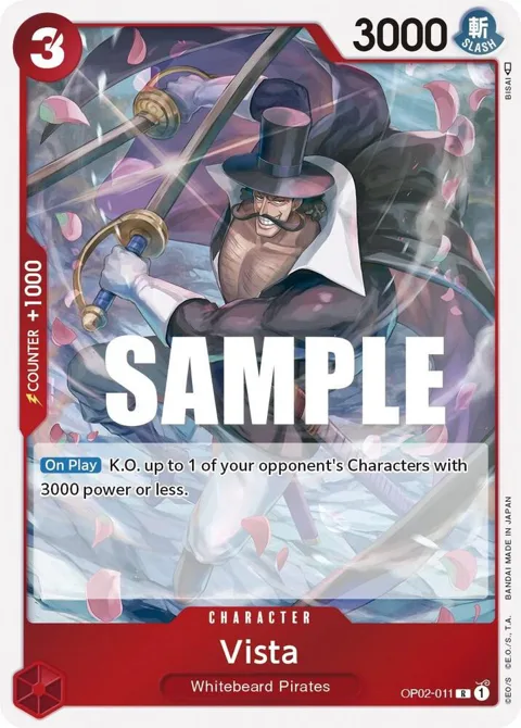 Vista OP02-011 One Piece card from Paramount War
