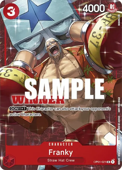 Franky Tournament Pack Vol. 2 [Winner] OP01-021 One Piece card from One Piece Promotion Cards