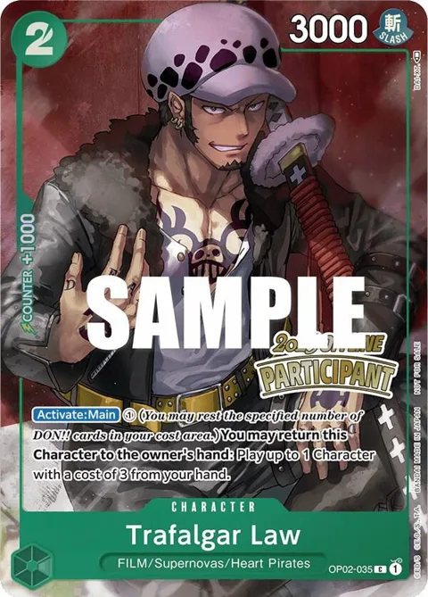 Trafalgar Law Offline Regional 2023 [Participant] OP02-035 One Piece card from One Piece Promotion Cards