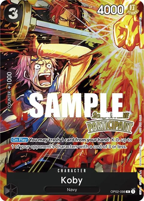 Koby Offline Regional 2023 [Participant] OP02-098 One Piece card from One Piece Promotion Cards