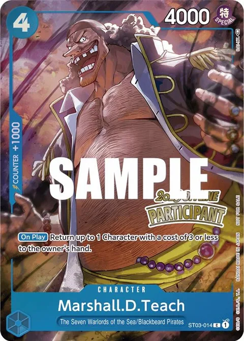 Marshall.D.Teach Offline Regional 2023 [Participant] ST03-014 One Piece card from One Piece Promotion Cards