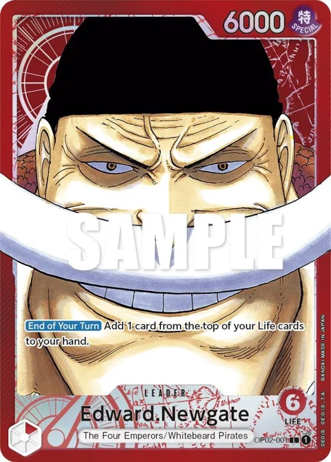 Edward.Newgate Alt Art OP02-001 One Piece card from Paramount War