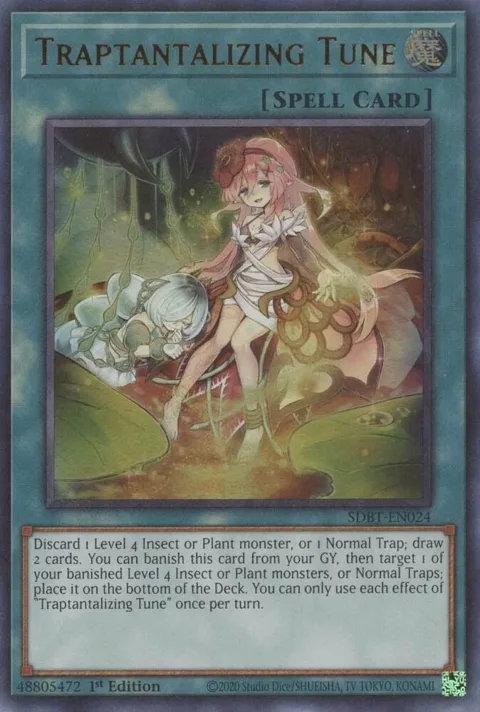 Traptantalizing Tune SDBT-EN024 Yu-Gi-Oh card from Structure Deck: Beware of Traptrix