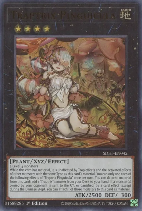 Traptrix Pinguicula SDBT-EN042 Yu-Gi-Oh card from Structure Deck: Beware of Traptrix