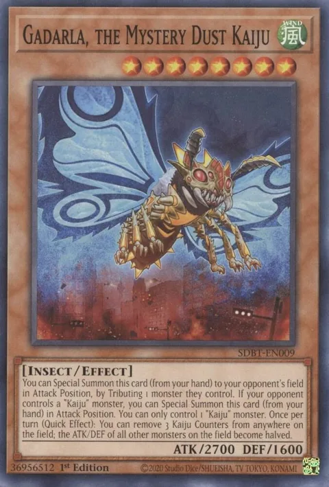 Gadarla, the Mystery Dust Kaiju SDBT-EN009 Yu-Gi-Oh card from Structure Deck: Beware of Traptrix