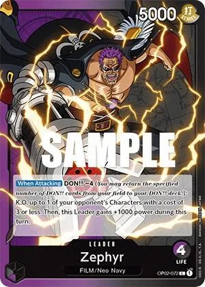 Zephyr OP02-072 One Piece card from Paramount War