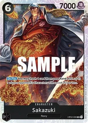 Sakazuki OP02-099 One Piece card from Paramount War