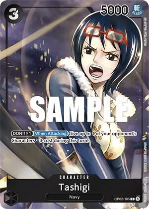 Tashigi Box Topper OP02-105 One Piece card from Paramount War