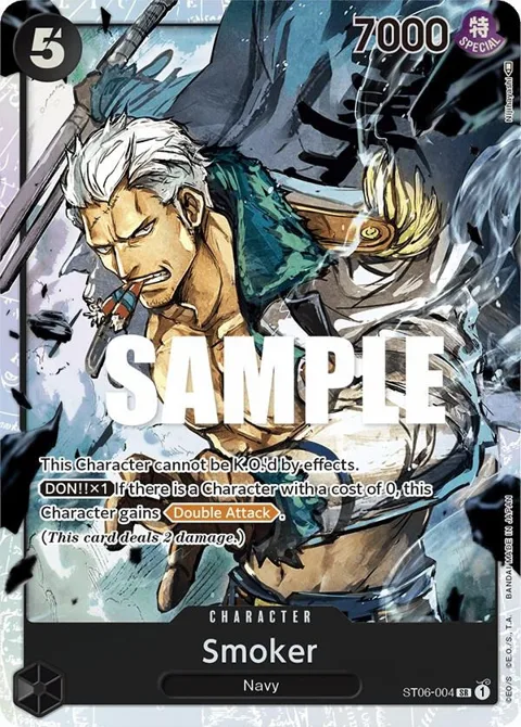Smoker ST06-004 One Piece card from Starter Deck 6: Absolute Justice