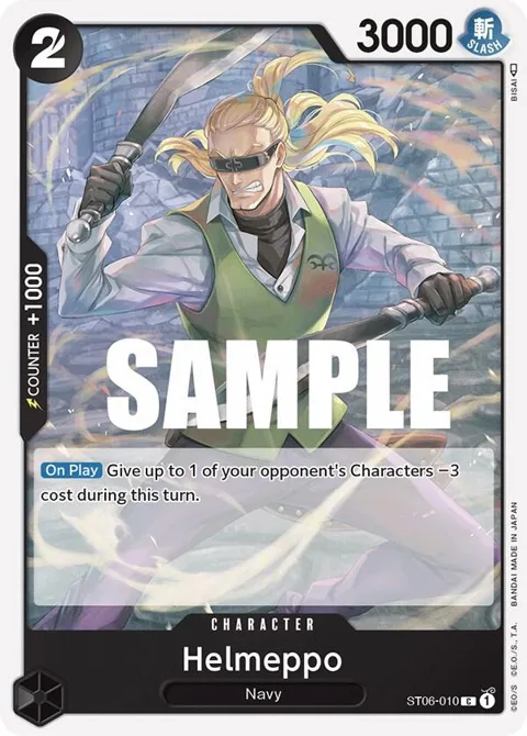 Helmeppo ST06-010 One Piece card from Starter Deck 6: Absolute Justice